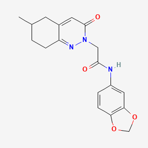 N-1,3-benzodioxol-5-yl-2-(6-methyl-3-oxo-5,6,7,8-tetrahydrocinnolin-2(3H)-yl)acetamide