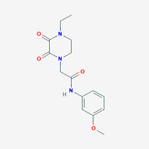 molecular formula C15H19N3O4 B2857800 2-(4-ethyl-2,3-dioxopiperazin-1-yl)-N-(3-methoxyphenyl)acetamide CAS No. 868680-50-6