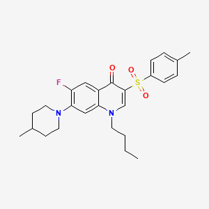 1-butyl-6-fluoro-7-(4-methylpiperidin-1-yl)-3-tosylquinolin-4(1H)-one