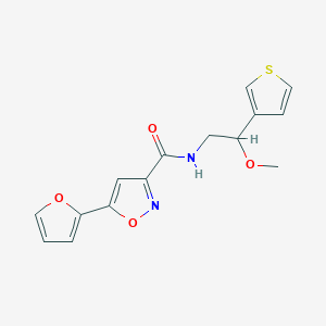 5-(furan-2-yl)-N-(2-methoxy-2-(thiophen-3-yl)ethyl)isoxazole-3-carboxamide