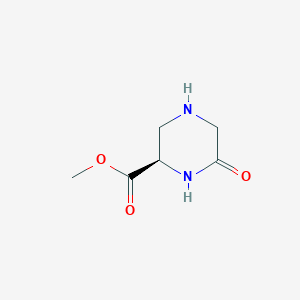 molecular formula C6H10N2O3 B2857829 (2R)-6-Oxo-2-piperazinecarboxylic acid methyl ester CAS No. 126330-91-4
