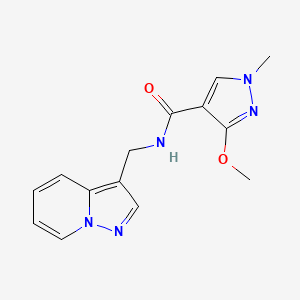 3-methoxy-1-methyl-N-(pyrazolo[1,5-a]pyridin-3-ylmethyl)-1H-pyrazole-4-carboxamide