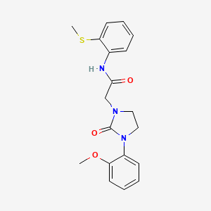 2-(3-(2-methoxyphenyl)-2-oxoimidazolidin-1-yl)-N-(2-(methylthio)phenyl)acetamide