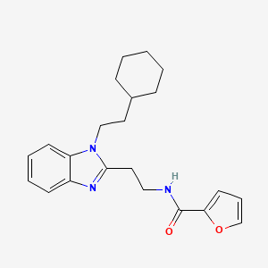 molecular formula C22H27N3O2 B2857848 N-[2-[1-(2-cyclohexylethyl)benzimidazol-2-yl]ethyl]furan-2-carboxamide CAS No. 871552-80-6