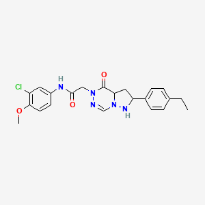 molecular formula C22H20ClN5O3 B2857849 N-(3-氯-4-甲氧基苯基)-2-[2-(4-乙基苯基)-4-氧代-4H,5H-吡唑并[1,5-d][1,2,4]三嗪-5-基]乙酰胺 CAS No. 1291863-75-6