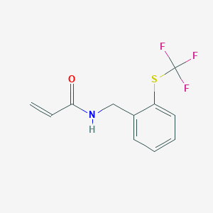 N-[[2-(Trifluoromethylsulfanyl)phenyl]methyl]prop-2-enamide