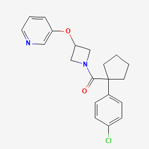 (1-(4-Chlorophenyl)cyclopentyl)(3-(pyridin-3-yloxy)azetidin-1-yl)methanone