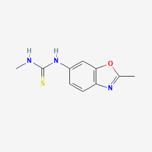 molecular formula C10H11N3OS B2857858 N-methyl-N'-(2-methyl-1,3-benzoxazol-6-yl)thiourea CAS No. 161287-88-3