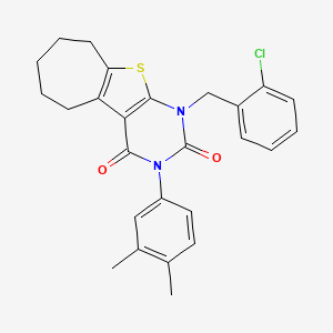 1-(2-chlorobenzyl)-3-(3,4-dimethylphenyl)-6,7,8,9-tetrahydro-1H-cyclohepta[4,5]thieno[2,3-d]pyrimidine-2,4(3H,5H)-dione