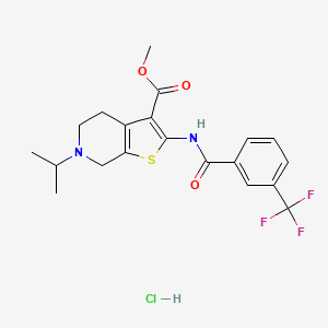 Methyl 6-isopropyl-2-(3-(trifluoromethyl)benzamido)-4,5,6,7-tetrahydrothieno[2,3-c]pyridine-3-carboxylate hydrochloride