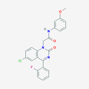 2-(6-chloro-4-(2-fluorophenyl)-2-oxoquinazolin-1(2H)-yl)-N-(3-methoxyphenyl)acetamide