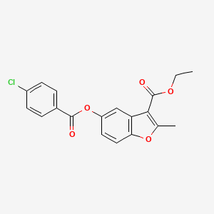 Ethyl 5-[(4-chlorobenzoyl)oxy]-2-methyl-1-benzofuran-3-carboxylate