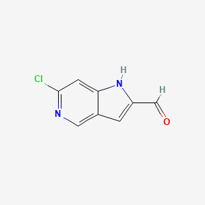 molecular formula C8H5ClN2O B2857875 6-氯-1H-吡咯并[3,2-c]吡啶-2-甲醛 CAS No. 1432754-61-4