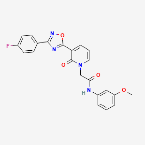 2-(3-(3-(4-fluorophenyl)-1,2,4-oxadiazol-5-yl)-2-oxopyridin-1(2H)-yl)-N-(3-methoxyphenyl)acetamide