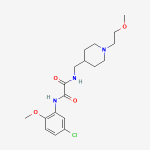 molecular formula C18H26ClN3O4 B2857879 N1-(5-氯-2-甲氧基苯基)-N2-((1-(2-甲氧基乙基)哌啶-4-基)甲基)草酰胺 CAS No. 953225-97-3