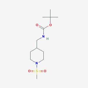 molecular formula C12H24N2O4S B2857880 tert-Butyl [1-(methylsulfonyl)piperidin-4-yl]methylcarbamate CAS No. 1286272-93-2
