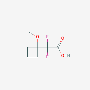 molecular formula C7H10F2O3 B2857884 2,2-Difluoro-2-(1-methoxycyclobutyl)acetic acid CAS No. 2219370-60-0