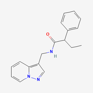 2-phenyl-N-(pyrazolo[1,5-a]pyridin-3-ylmethyl)butanamide