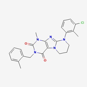9-(3-chloro-2-methylphenyl)-1-methyl-3-(2-methylbenzyl)-6,7,8,9-tetrahydropyrimido[2,1-f]purine-2,4(1H,3H)-dione
