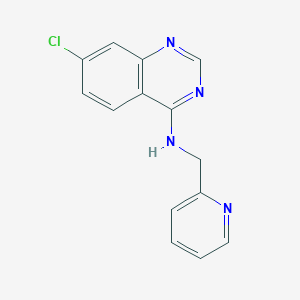 molecular formula C14H11ClN4 B2857894 7-chloro-N-(2-pyridinylmethyl)-4-quinazolinamine CAS No. 477861-97-5