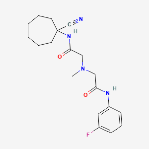 2-({[(1-cyanocycloheptyl)carbamoyl]methyl}(methyl)amino)-N-(3-fluorophenyl)acetamide