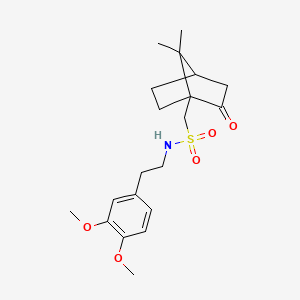 molecular formula C20H29NO5S B2857908 N-[2-(3,4-dimethoxyphenyl)ethyl]-1-{7,7-dimethyl-2-oxobicyclo[2.2.1]heptan-1-yl}methanesulfonamide CAS No. 315696-99-2