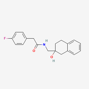 molecular formula C19H20FNO2 B2857910 2-(4-fluorophenyl)-N-((2-hydroxy-1,2,3,4-tetrahydronaphthalen-2-yl)methyl)acetamide CAS No. 1704605-20-8