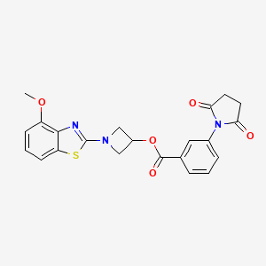 1-(4-Methoxybenzo[d]thiazol-2-yl)azetidin-3-yl 3-(2,5-dioxopyrrolidin-1-yl)benzoate
