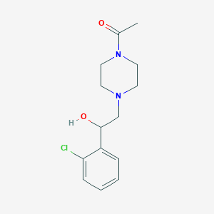 molecular formula C14H19ClN2O2 B2857934 1-{4-[2-(2-Chlorophenyl)-2-hydroxyethyl]piperazin-1-yl}ethan-1-one CAS No. 1082806-45-8