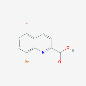 molecular formula C10H5BrFNO2 B2857937 8-溴-5-氟喹啉-2-甲酸 CAS No. 1067914-57-1