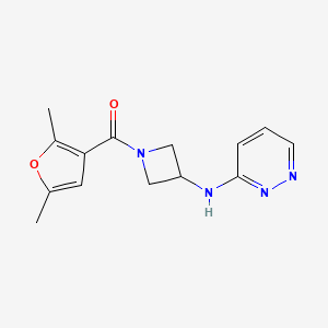 N-[1-(2,5-dimethylfuran-3-carbonyl)azetidin-3-yl]pyridazin-3-amine