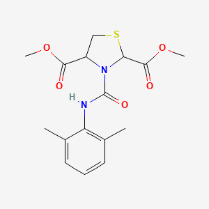 molecular formula C16H20N2O5S B2857947 Dimethyl 3-[(2,6-dimethylanilino)carbonyl]-1,3-thiazolane-2,4-dicarboxylate CAS No. 294848-63-8
