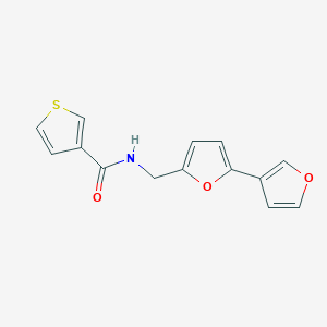 N-([2,3'-bifuran]-5-ylmethyl)thiophene-3-carboxamide