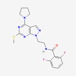 2,6-difluoro-N-(2-(6-(methylthio)-4-(pyrrolidin-1-yl)-1H-pyrazolo[3,4-d]pyrimidin-1-yl)ethyl)benzamide