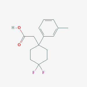 molecular formula C15H18F2O2 B2857966 2-[4,4-Difluoro-1-(3-methylphenyl)cyclohexyl]acetic acid CAS No. 2251053-38-8
