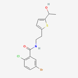 5-bromo-2-chloro-N-(2-(5-(1-hydroxyethyl)thiophen-2-yl)ethyl)benzamide