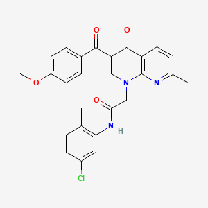 N-(5-chloro-2-methylphenyl)-2-(3-(4-methoxybenzoyl)-7-methyl-4-oxo-1,8-naphthyridin-1(4H)-yl)acetamide