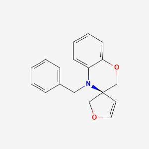 molecular formula C18H17NO2 B2857978 4-benzyl-2H,2'H,4H-spiro[benzo[b][1,4]oxazine-3,3'-furan] CAS No. 1799616-64-0