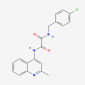 N1-(4-chlorobenzyl)-N2-(2-methylquinolin-4-yl)oxalamide