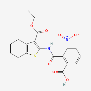 2-[(3-Ethoxycarbonyl-4,5,6,7-tetrahydro-1-benzothiophen-2-yl)carbamoyl]-3-nitrobenzoic acid