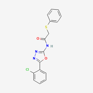 N-[5-(2-chlorophenyl)-1,3,4-oxadiazol-2-yl]-2-phenylsulfanylacetamide