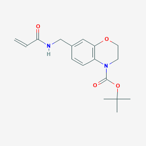 molecular formula C17H22N2O4 B2858005 Tert-butyl 7-[(prop-2-enoylamino)methyl]-2,3-dihydro-1,4-benzoxazine-4-carboxylate CAS No. 2411263-18-6