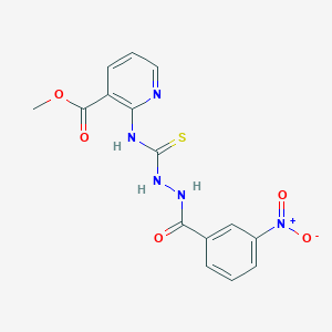 Methyl 2-({[2-(3-nitrobenzoyl)hydrazino]carbonothioyl}amino)nicotinate