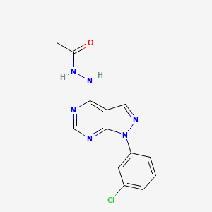 N'-[1-(3-chlorophenyl)-1H-pyrazolo[3,4-d]pyrimidin-4-yl]propanehydrazide