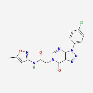 2-[3-(4-chlorophenyl)-7-oxotriazolo[4,5-d]pyrimidin-6-yl]-N-(5-methyl-1,2-oxazol-3-yl)acetamide