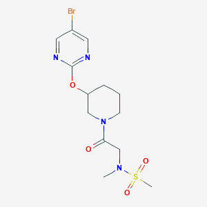 N-(2-(3-((5-bromopyrimidin-2-yl)oxy)piperidin-1-yl)-2-oxoethyl)-N-methylmethanesulfonamide