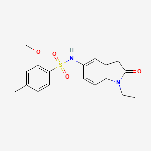 N-(1-ethyl-2-oxoindolin-5-yl)-2-methoxy-4,5-dimethylbenzenesulfonamide