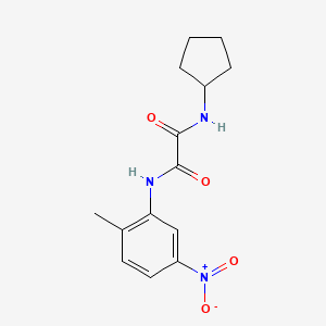 molecular formula C14H17N3O4 B2858036 N1-cyclopentyl-N2-(2-methyl-5-nitrophenyl)oxalamide CAS No. 899974-89-1