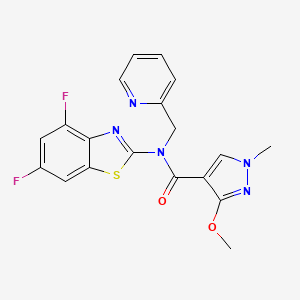 N-(4,6-difluorobenzo[d]thiazol-2-yl)-3-methoxy-1-methyl-N-(pyridin-2-ylmethyl)-1H-pyrazole-4-carboxamide