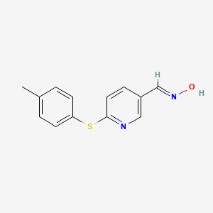 6-[(4-Methylphenyl)sulfanyl]nicotinaldehyde oxime